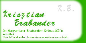 krisztian brabander business card